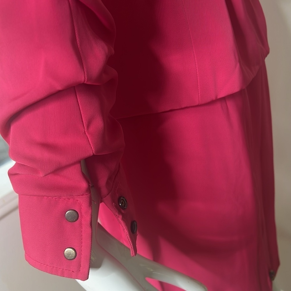Yves Saint Laurent YSL Sz 38 Pink Vintage Three Piece Skirt Jacket Belt Suit - Picture 16 of 16